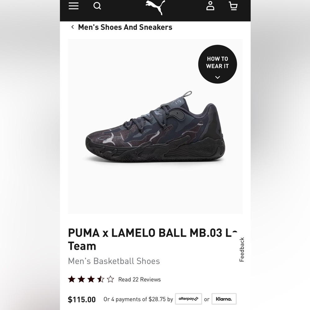 PUMA x LaMelo Ball MB.03 L Team Men's Basketball Shoes